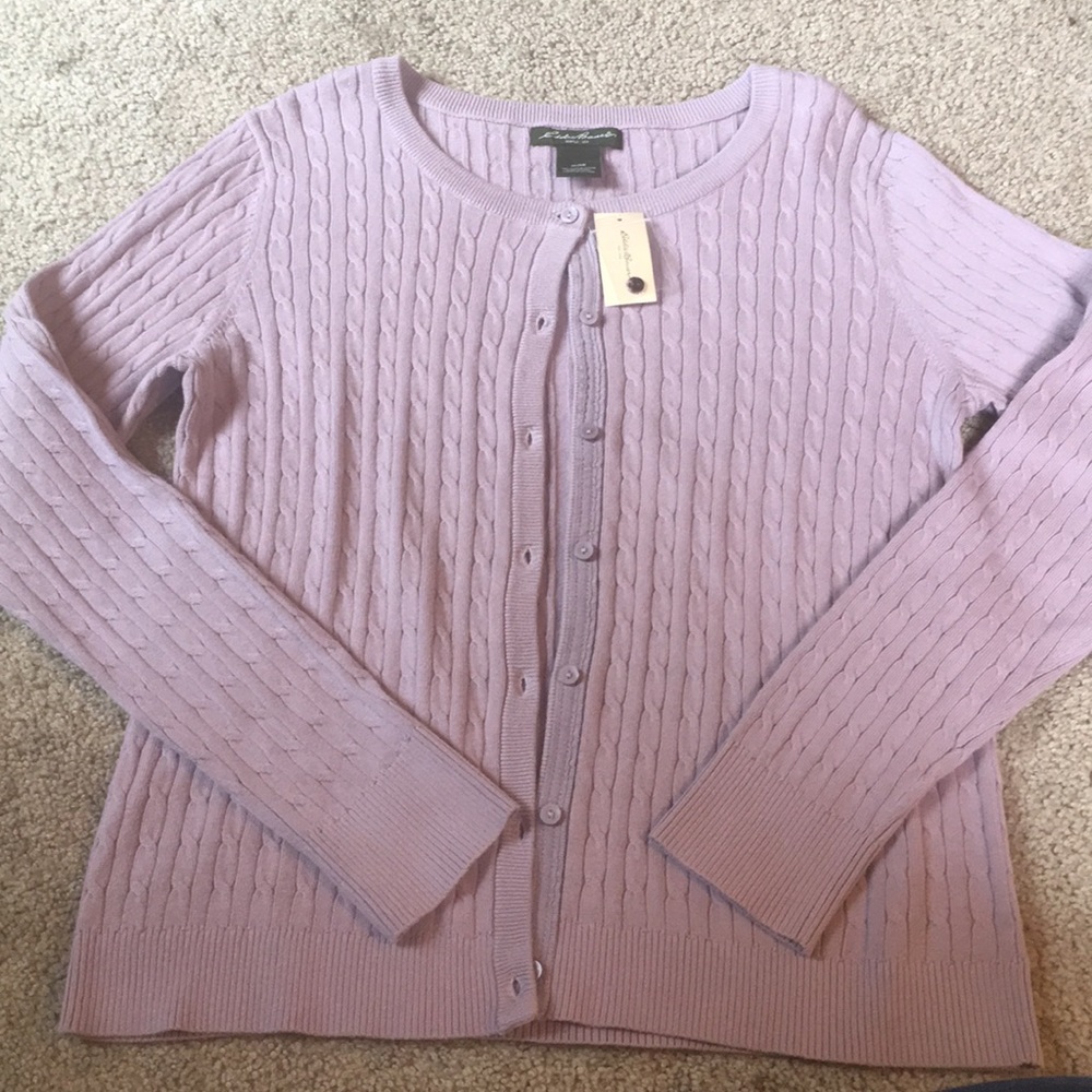 NWT lavender Eddie Bauer Cardigan